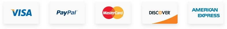 A row of card and digital wallet logos accepted at checkout