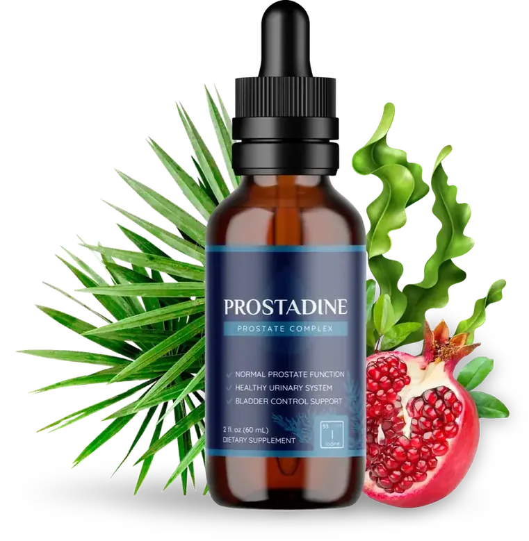 Photo supplied by the brand showing one Prostadine bottle (this pack holds three)